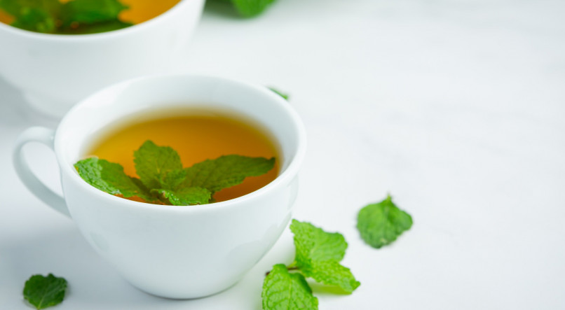 O chá de hortelã serve para aliviar diversos sintomas. 