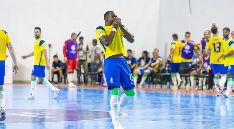 A seleção brasileira está no Grupo B da Copa do Mundo de Futsal, ao lado de Cuba, Croácia e Tailândia