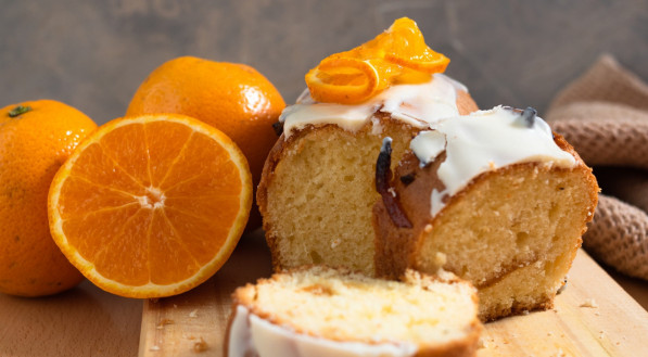 Imagem ilustrativa de bolo de laranja!