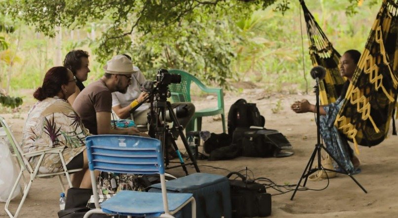 Registro da gravação da série documental "Destinos da Fé", exibida na TV Pernambuco