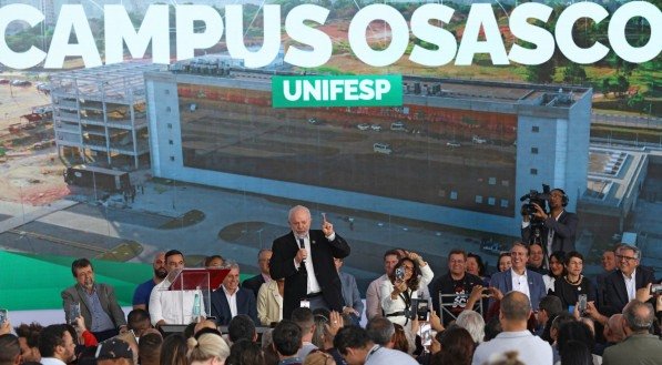 O presidente Lula participou da inauguração do Edifício Acadêmico e Administrativo da Escola Paulista de Política Econômica e Negócios no Campus Osasco da Unifesp