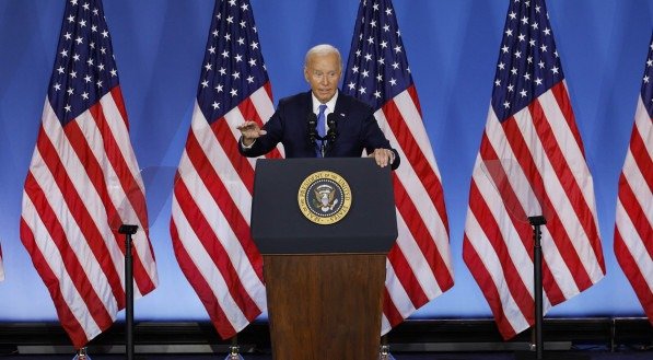 Biden convocou coletiva para reafirmar sua candidatura democrata na eleição dos EUA