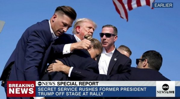 Imagem mostra suposto atentado contra Trump