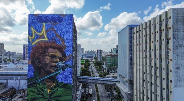 Megamural O Rei é Rua, da Osmo Crew
