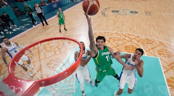 Imagem de jogo de basquete do Brasil