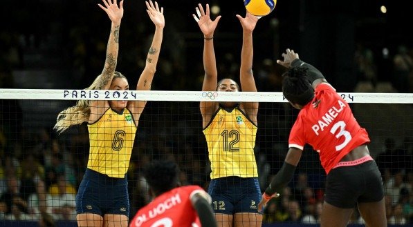 Imagem do jogo de vôlei do Brasil