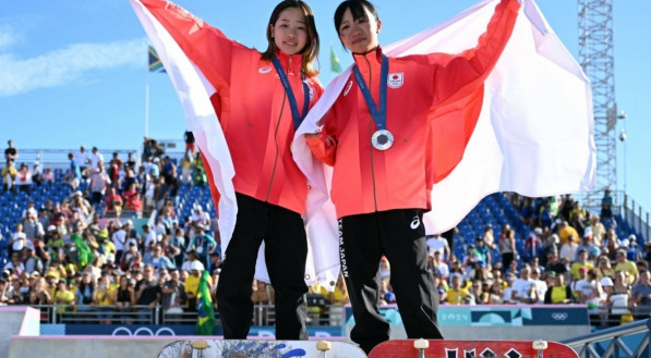 Coco Yoshizawa e Liz Akama, medalhistas do Skate Street