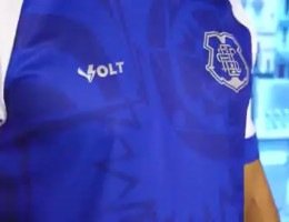 Imagem de parte do novo uniforme do Santa Cruz