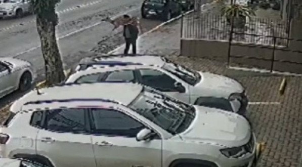 Imagem de câmera de segurança mostra momento em que cervo atropela homem