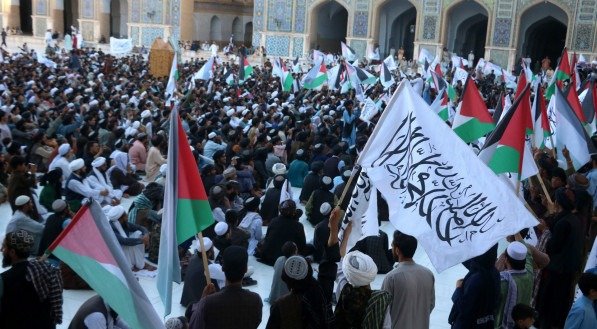 Protesto contra o assassinato do líder do Hamas, Ismail Haniyeh.