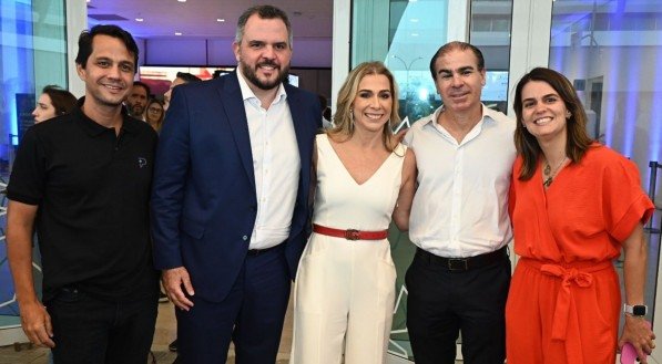 Paulo Cavalcanti Menezes, Tomé Franca Tatiana Menezes, Romero Maranhão e Ana Paula Vilaça, na abertura do Recife Expo Center