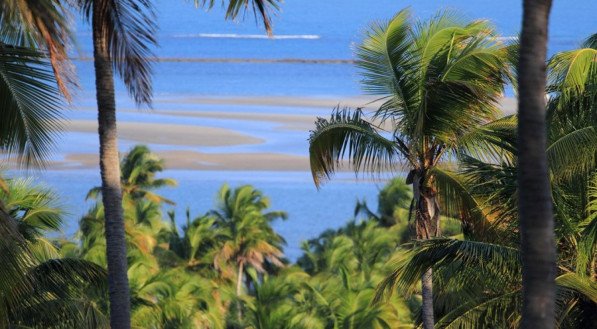 Imagem da costa da Praia de Guadalupe