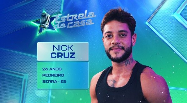 Nick Cruz é um dos 14 competidores do "Estrela da Casa".