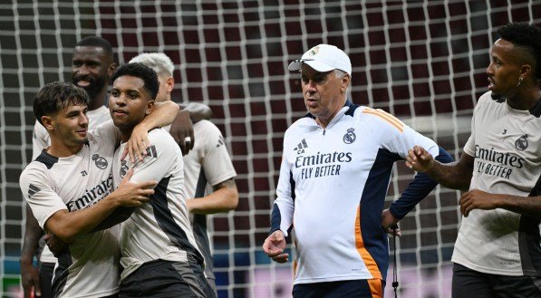 Diaz, Rodrygo, Militão e Ancelotti no Real Madrid 