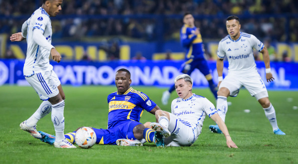 Imagem do jogo entre Boca Juniors x Cruzeiro pela Sul-Americana