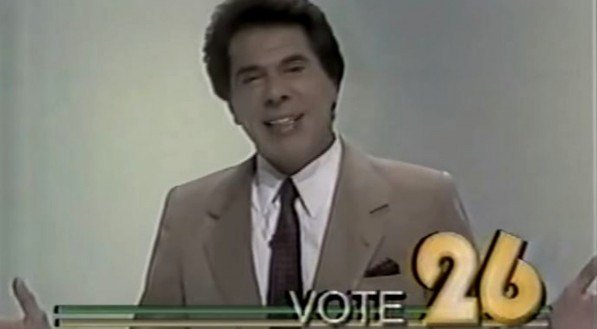 Silvio Santos em campanha no ano de 1989