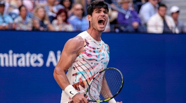 Imagem de Carlos Alcaraz no US Open 2023