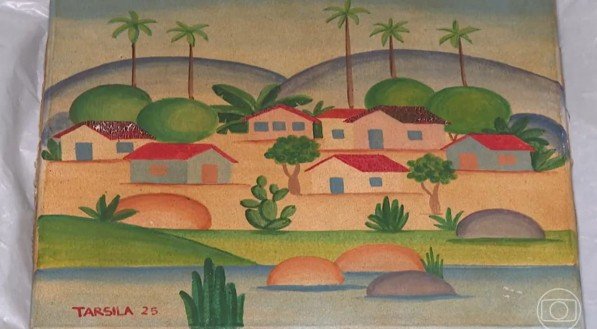 Imagem da nova obra descoberta de Tarsila do Amaral