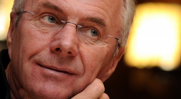 Imagem do rosto do ex-técnico Sven-Göran Eriksson