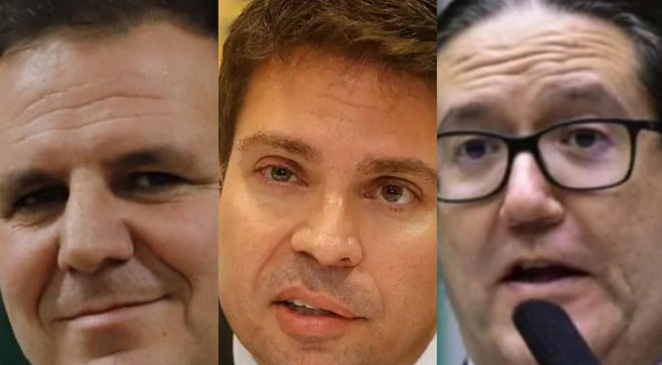 Eduardo Paes (PSD), Alexandre Ramagem (PL) e Tarcísio Motta (Psol), respectivamente.