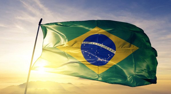 Imagem de bandeira em alusão à Independência do Brasil, celebrada no feriado de 7 de setembro