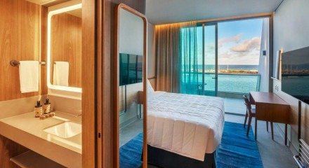 banheiros Novotel Recife Marina projetado pelo arquiteto Jerônimo da Cunha lima