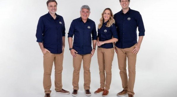 Mauro Beting, Cleber Machado, Nadine Basttos e Fred Ring
