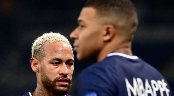 Neymar e Mbappé na época que jogavam no PSG