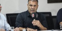 Harlei Menezes, novo executivo de futebol do Santa Cruz, em coletiva de imprensa