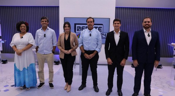Imagem do debate com os candidatos à Prefeitura do Recife promovido pelo SJCC na terça-feira (01/10)