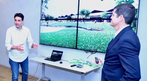 Ministro Silvio Costa Filho em vistoria às obras no Aeroporto do Recife