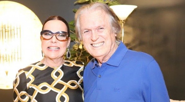 Isabela Coutinho com Luciano Bivar, dono do Pallazzo Itália, onde acontece a Casa Cor