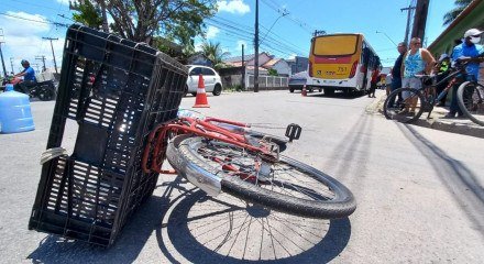 Atropelamento ciclista no bairro de Afogados 