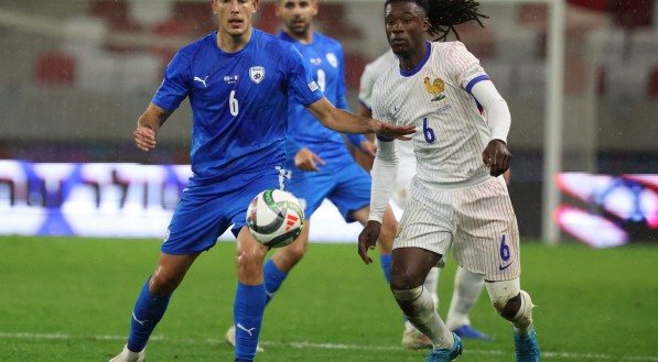 Imagem do jogo entre Israel x França pela 3ª rodada da Liga das Nações