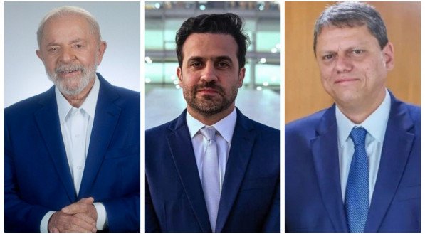 Lula, Pablo Marçal e Tarcísio de Freitas são possíveis candidatos à presidência da República em 2026