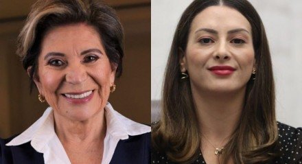 Imagem dividida entre as duas candidatas a prefeita no 2° turno