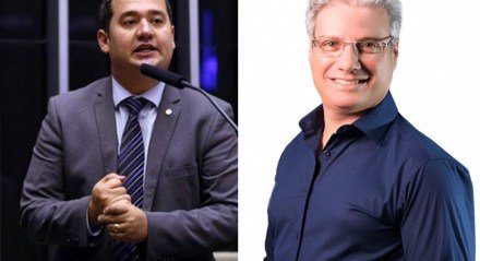 Imagem dividida entre os candidatos à prefeitura de Ribeirão