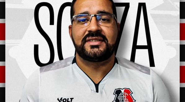 Imagem da arte de divulgação do Santa Cruz da contratação de Ítalo Souza