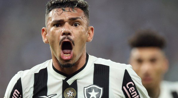 Tiquinho Soares celebra gol pelo Botafogo na temporada