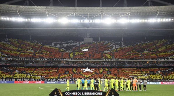 Mosaico da torcida mandante no Estádio Nilton Santos