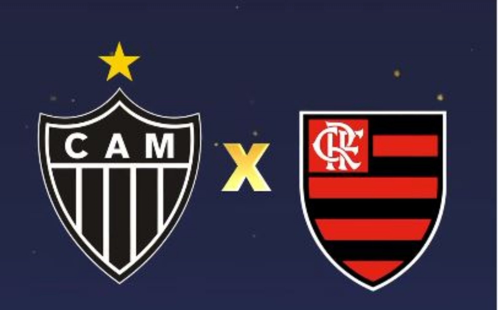 Escudos de Atlético-MG e Flamengo, finalista da Copa do Brasil 2024