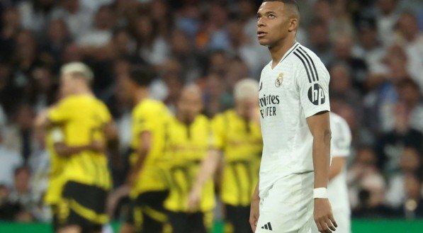 Mbappé durante jogo do Real Madrid