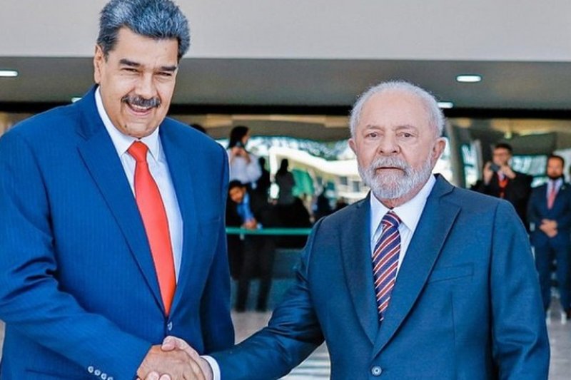 Os presidentes Nicolás Maduro e Luiz Inácio Lula da Silva