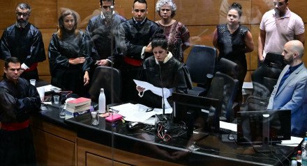 Momento em que sentença foi lida pela juíza no tribunal