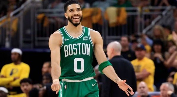 Imagem de Jayson Tatum, jogador do Boston Celtics, da NBA