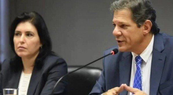 Simone Tebet com Fernando Haddad