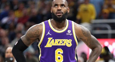 Imagem de Lebron James, jogador dos Lakers, da NBA