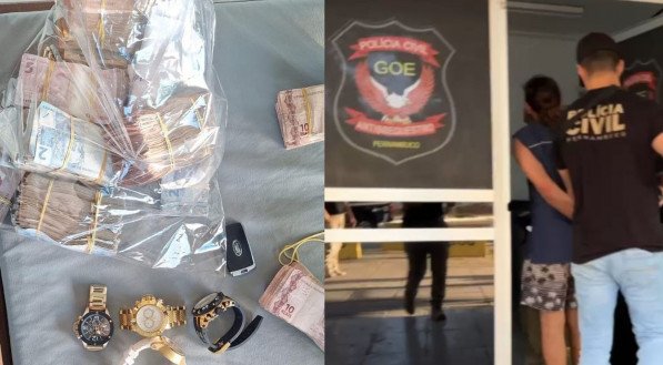 Foram cumpridos nove mandados de prisão, dezenove mandados de busca e apreensão domiciliar, sequestro de bens e valores