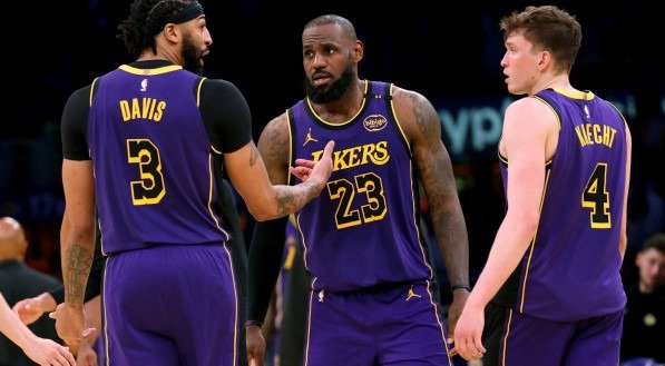 Imagem dos jogadores do Los Angeles Lakers