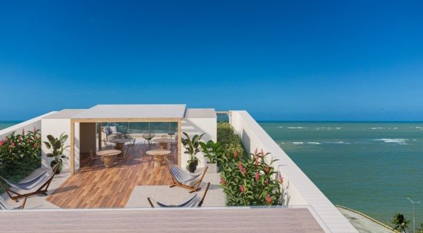 Rooftop do residencial Marcos Freire Residence, na Avenida Marcos Freire